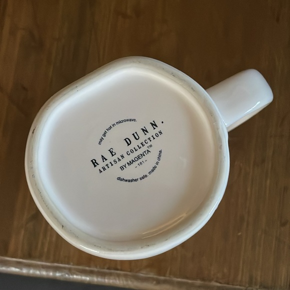 Rae Dunn “Mom” White Mug with Black lettering and Black flowers (12) - Picture 6 of 6